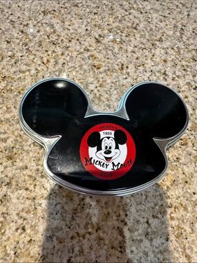 Disney Black and Red Mickey Mouse Club Tin Box